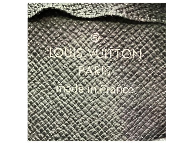 Louis Vuitton Monogram Eclipse Pochette Clé Wallet/Coin Case Marrone Nero - vista 4