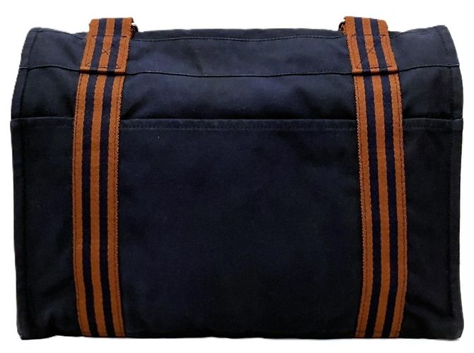 Hermès Borsa Tote Hermes Fourre-Tout Bassas MM Blu navy - vista 2