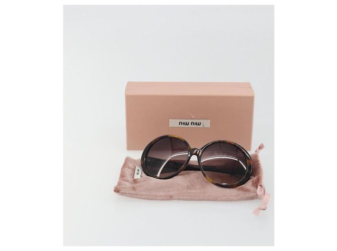 Miu Miu Tortoise Pattern Sunglasses Plastic Brown Auth BA14256 - view 12