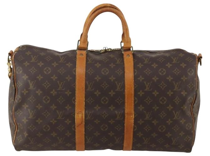 LOUIS VUITTON Monogram Keepall Bandouliere 50 Boston Bag M41416 LV Auth 192106 Monogramma - vista 13