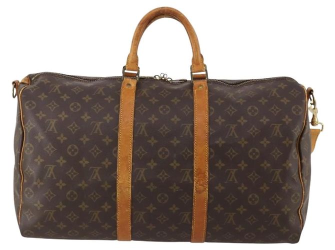 LOUIS VUITTON Monogram Keepall Bandouliere 50 Boston Bag M41416 LV Auth 192106 Monogramma - vista 2