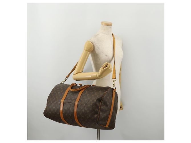 LOUIS VUITTON Monogram Keepall Bandouliere 50 Boston Bag M41416 LV Auth 192106 Monogramma - vista 24