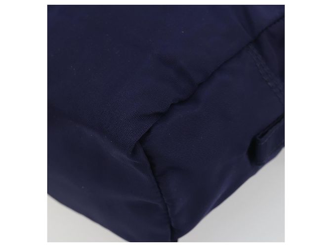 Pochette PRADA Nylon Navy Silver Auth 191985A Prata Azul marinho - vista 15