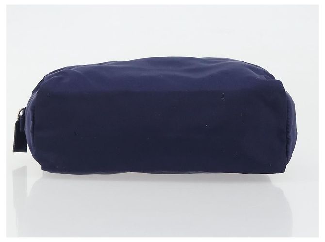 Pochette PRADA Nylon Navy Silver Auth 191985A Prata Azul marinho - vista 6