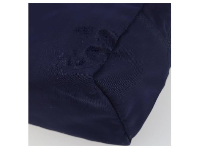 Pochette PRADA Nylon Navy Silver Auth 191985A Prata Azul marinho - vista 7