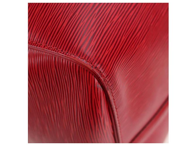 LOUIS VUITTON Epi Keepall 55 Boston Bag Red M42957 LV Auth 194589V Rosso - vista 16