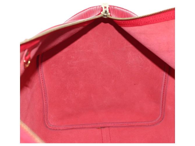 LOUIS VUITTON Epi Keepall 55 Boston Bag Red M42957 LV Auth 194589V Rosso - vista 21