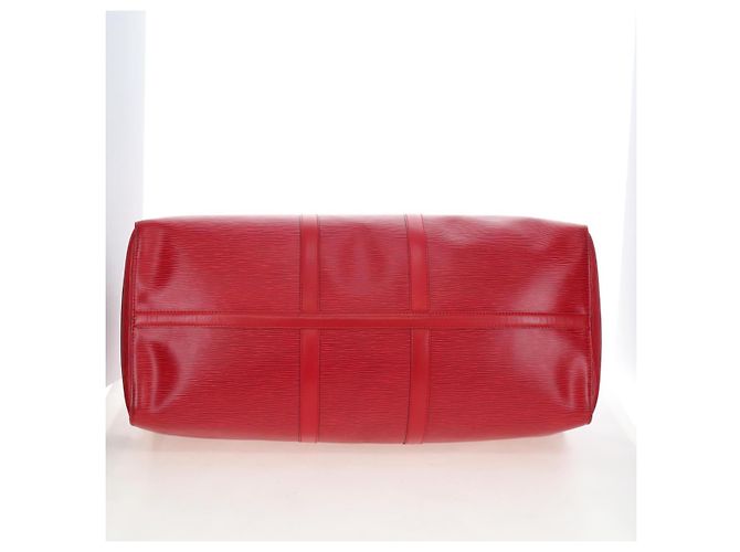 LOUIS VUITTON Epi Keepall 55 Boston Bag Red M42957 LV Auth 194589V Rosso - vista 5