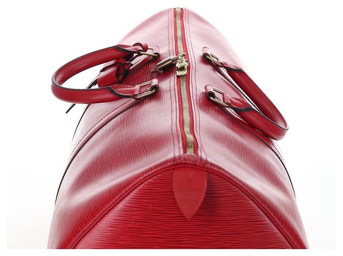 LOUIS VUITTON Epi Keepall 55 Boston Bag Red M42957 LV Auth 194589V Rosso - vista 7