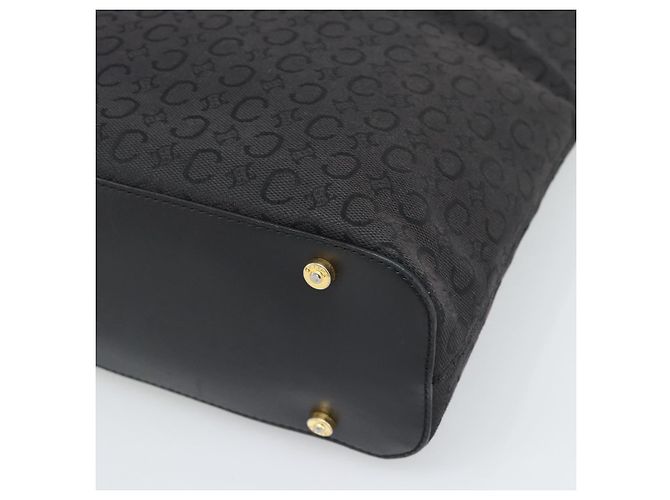 Céline Borsa a Spalla CELINE C Macadam Canvas Nero Oro Auth 194894A D'oro - vista 15