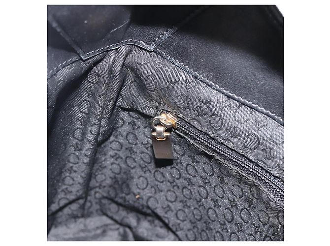Céline Borsa a Spalla CELINE C Macadam Canvas Nero Oro Auth 194894A D'oro - vista 19