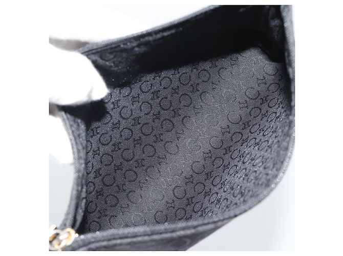 Céline Borsa a Spalla CELINE C Macadam Canvas Nero Oro Auth 194894A D'oro - vista 23