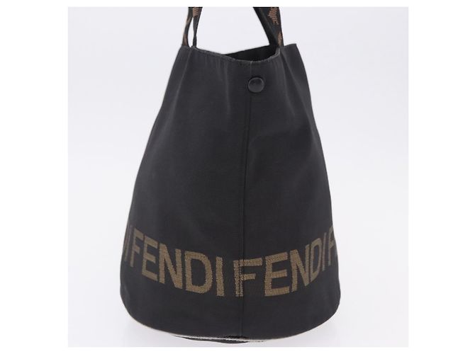 Borsa FENDI in tela nera Auth gh2270 Nero - vista 3