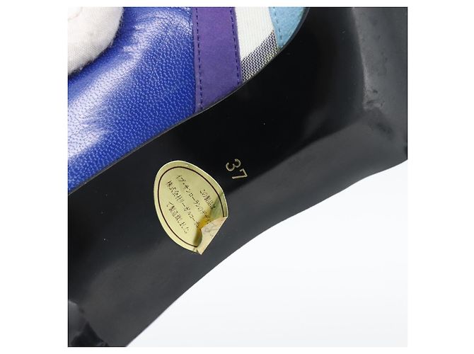 Décolleté SAINT LAURENT in pelle 37 Blu Auth 193709M - vista 11