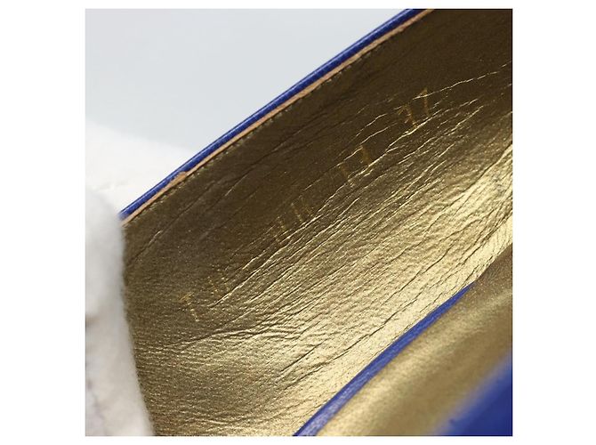 Décolleté SAINT LAURENT in pelle 37 Blu Auth 193709M - vista 14