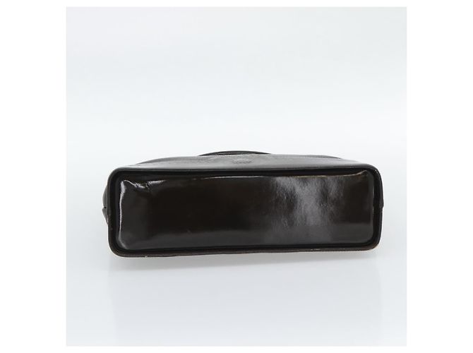 Bolsa de mão VERSACE em couro marrom com detalhes em tom dourado Auth BA14561 - vista 5