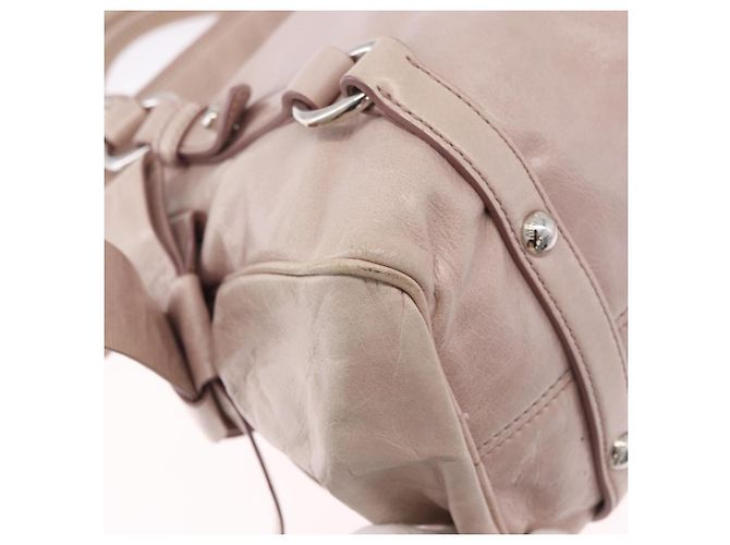 Borsa Miu Miu Side Ribbon in pelle 2way Rosa Argento Auth bs36679V - vista 17