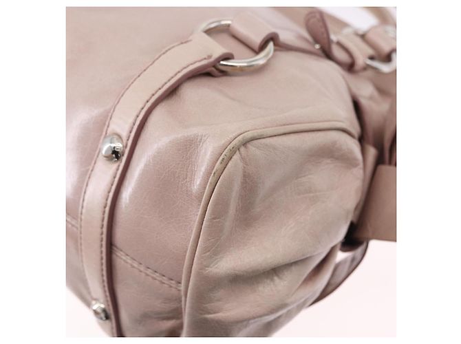 Borsa Miu Miu Side Ribbon in pelle 2way Rosa Argento Auth bs36679V - vista 18
