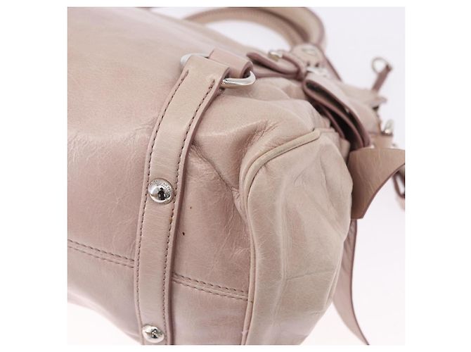 Borsa Miu Miu Side Ribbon in pelle 2way Rosa Argento Auth bs36679V - vista 20