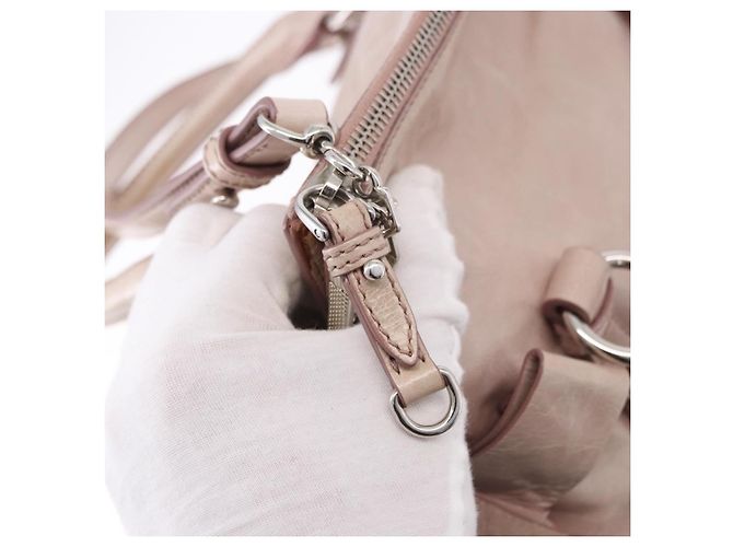 Borsa Miu Miu Side Ribbon in pelle 2way Rosa Argento Auth bs36679V - vista 22