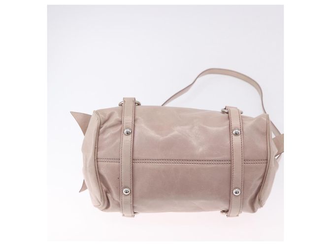Borsa Miu Miu Side Ribbon in pelle 2way Rosa Argento Auth bs36679V - vista 5