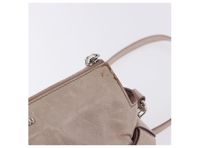 Borsa Miu Miu Side Ribbon in pelle 2way Rosa Argento Auth bs36679V - vista 6