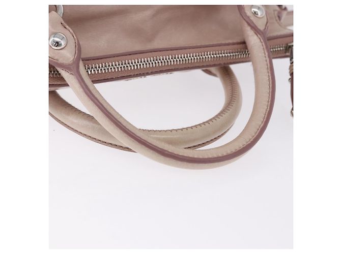 Borsa Miu Miu Side Ribbon in pelle 2way Rosa Argento Auth bs36679V - vista 7