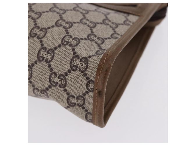 GUCCI GUCCI Plus Clutch in PVC e pelle Beige Tonalità oro Auth gh2255 - vista 10