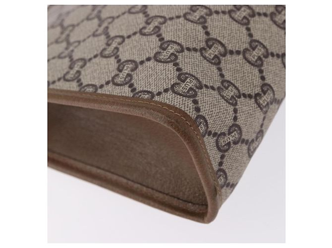 GUCCI GUCCI Plus Clutch in PVC e pelle Beige Tonalità oro Auth gh2255 - vista 11