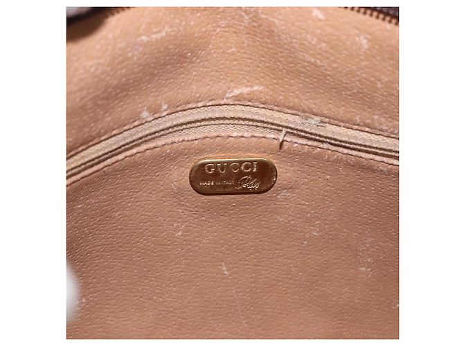 GUCCI GUCCI Plus Clutch in PVC e pelle Beige Tonalità oro Auth gh2255 - vista 16