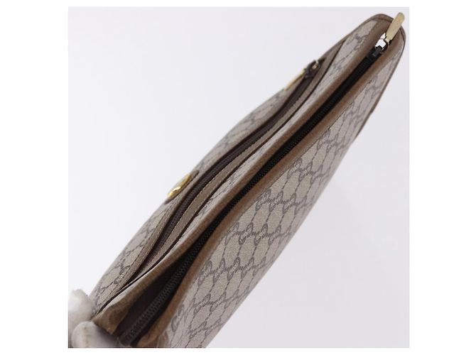 GUCCI GUCCI Plus Clutch in PVC e pelle Beige Tonalità oro Auth gh2255 - vista 6