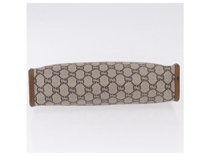 GUCCI GUCCI Plus Clutch in PVC e pelle Beige Tonalità oro Auth gh2255 - vista 7