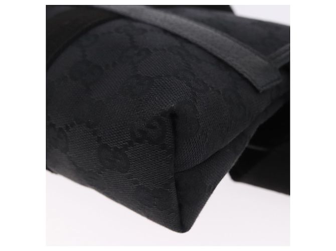 Marsupio GUCCI GG Canvas Nero Argento 131236 Auth 194839A - vista 13