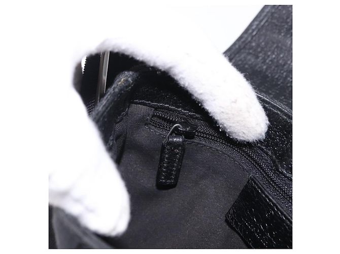 Marsupio GUCCI GG Canvas Nero Argento 131236 Auth 194839A - vista 20