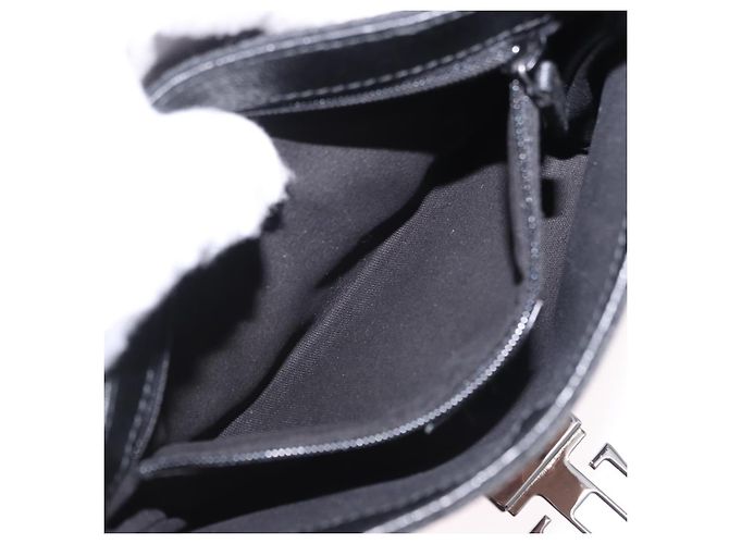 Marsupio GUCCI GG Canvas Nero Argento 131236 Auth 194839A - vista 21