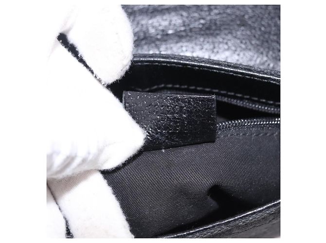 Marsupio GUCCI GG Canvas Nero Argento 131236 Auth 194839A - vista 22