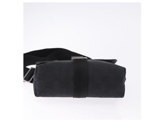 Marsupio GUCCI GG Canvas Nero Argento 131236 Auth 194839A - vista 9