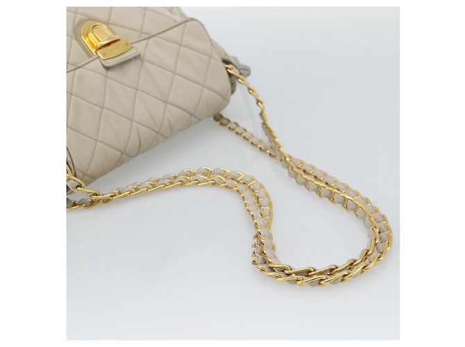 Borsa a Spalla con Catena PRADA Nylon Beige Oro Auth bs36530 D'oro - vista 7