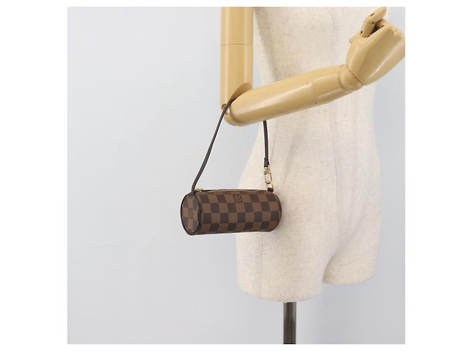 LOUIS VUITTON Damier Ebene Papillon Pouch LV Auth 194694V - vista 20