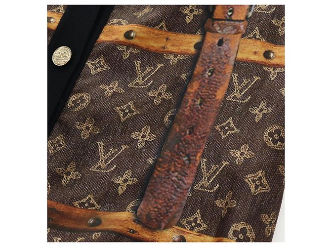 LOUIS VUITTON Cardigã Monogram Trunk Time em lã e seda LV Auth bs36696M Monograma - vista 7