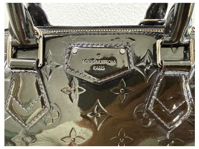 Louis Vuitton Vernes Montana Magnetique Black Patent Nero Silver hardware - vista 3