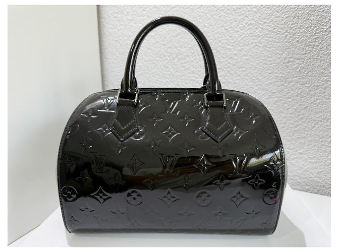 Louis Vuitton Vernes Montana Magnetique Black Patent Nero Silver hardware - vista 4