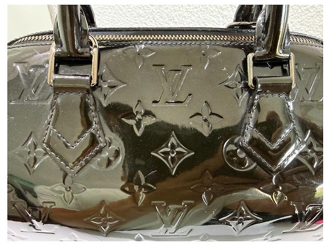 Louis Vuitton Vernes Montana Magnetique Black Patent Nero Silver hardware - vista 5
