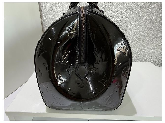 Louis Vuitton Vernes Montana Magnetique Black Patent Nero Silver hardware - vista 7