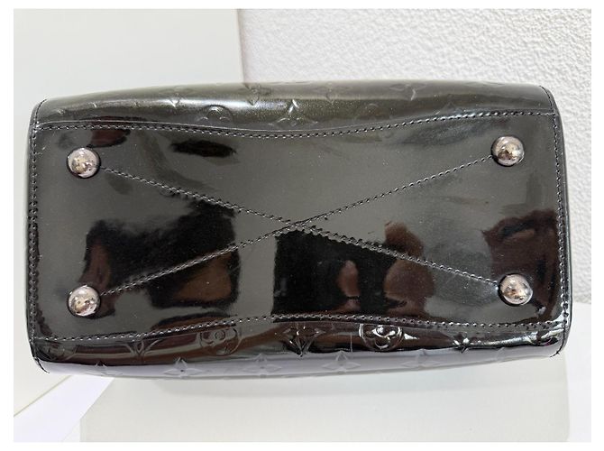 Louis Vuitton Vernes Montana Magnetique Black Patent Nero Silver hardware - vista 8