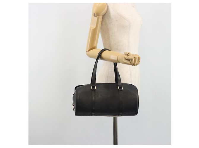 Borsa LOUIS VUITTON Epi Soufflot Nera M52222 LV Auth 194686 Nero - vista 22