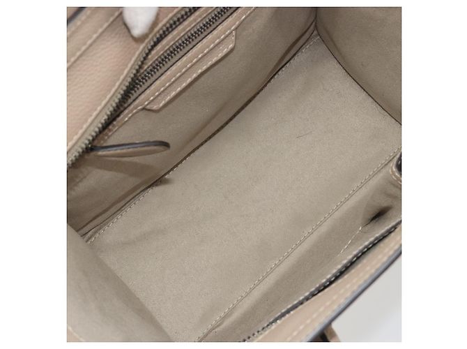 Céline CELINE Luggage Micro shopper Handtasche Leder Beige Auth 194755SAM - Ansicht 10