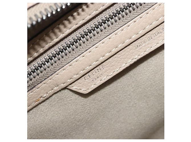 Céline CELINE Luggage Micro shopper Handtasche Leder Beige Auth 194755SAM - Ansicht 20