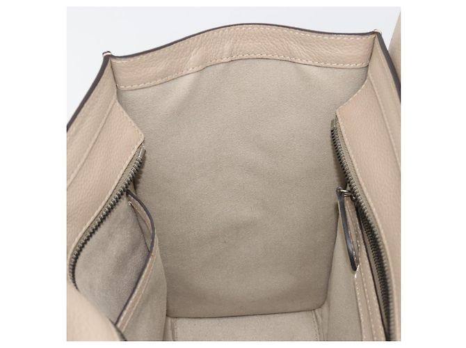 Céline CELINE Luggage Micro shopper Handtasche Leder Beige Auth 194755SAM - Ansicht 22