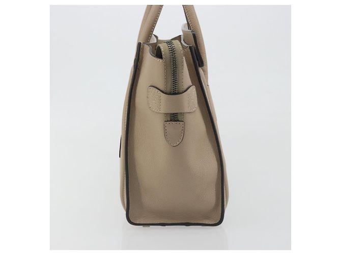Céline CELINE Luggage Micro shopper Handtasche Leder Beige Auth 194755SAM - Ansicht 3